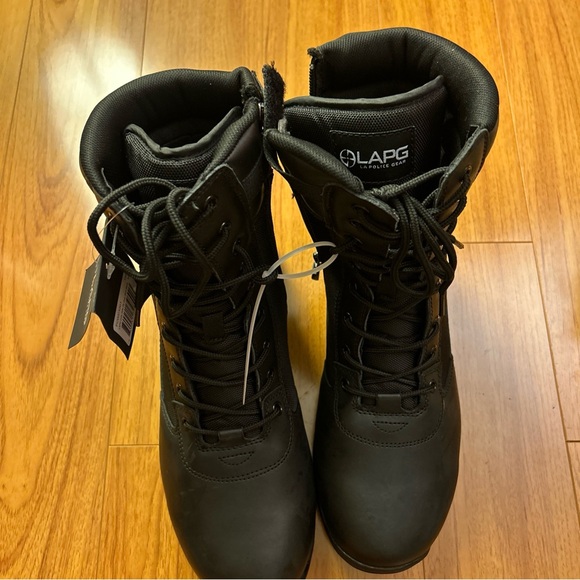 LAPG Men's Core 8" Side-Zip Tactical Work Boots, Lightweight and Durable Suede - Picture 8 of 10